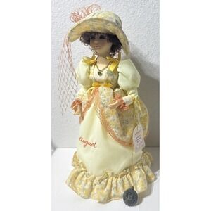 Vtg AUGUST Musical Rotating Brinn Doll Birthstone Necklace 1989 Korea ~No Basket